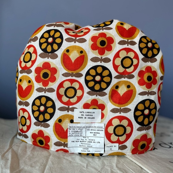 Irish Linen ☘️ Vintage Retro Floral Print Tea Cozy NWT - Picture 5 of 10